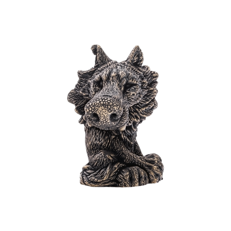 Prosper - Bronze wolf sculpture
